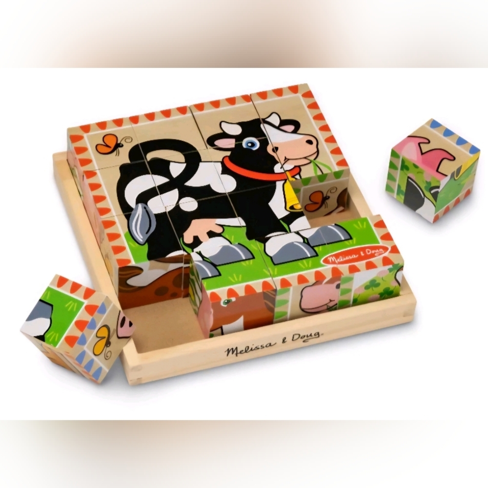 Melissa and Doug Farm Cube Puzzle - 16 Pieces
